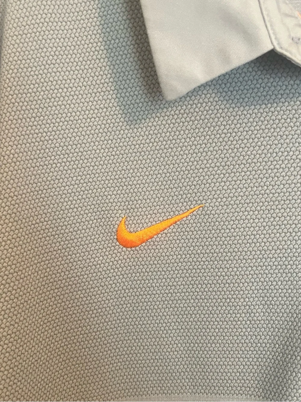 Nike Men’s Gray Dri-FIT Polo with Orange University Tennessee Logo